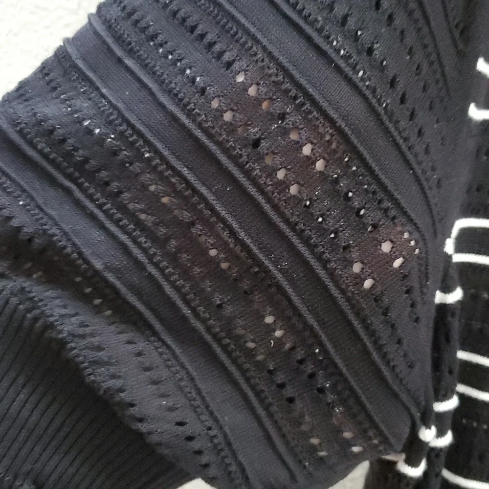 ME+EM cotton stripe Elegant Black Striped maxi dress - Picture 6 of 11